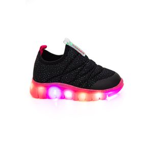 Tênis Novope Soft Infantil Menina Luz Led  99001013-2525i Preto