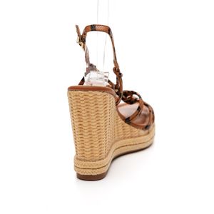 Sandália Vizzano Espadrille Feminina Anabela 6283.506 Animal Print