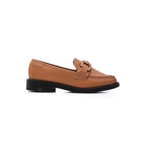 Sapato Vizzano Mocassim Feminino Bico Redondo 1453.101.28918 Caramelo