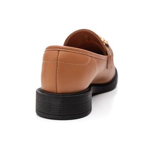Sapato Vizzano Mocassim Feminino Bico Redondo 1453.101.28918 Caramelo