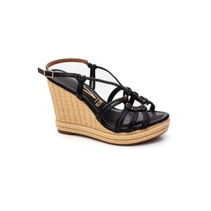 Sandália Vizzano Espadrille Feminina Anabela 6283.506 Preto