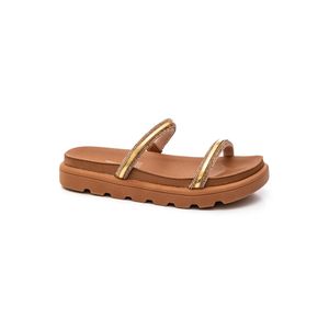 Chinelo Vizzano Papete Feminino Tiras Em Strass 6459.135.29774 Bege