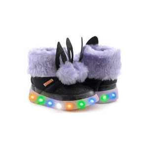 Bota Novopé Lã Sintética Infantil Menina Bunny Led 50001375-2535 Preto
