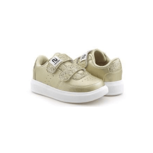 Tênis Novopé Casual Juvenil Menina Velcro 98001012-3570 Ouro