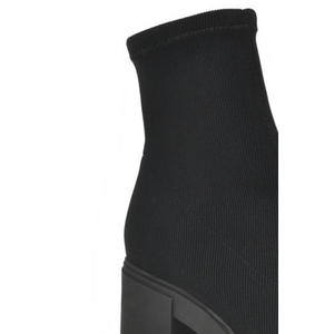 Bota Via Marte Cano Baixo Feminina Em Tecido  001-004-01 Preto