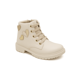 Bota Klin Rock Mini Infantil Menina Em Zíper 175.065-6998 Off-White
