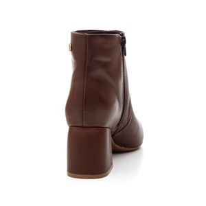 Bota Bottero Cano Curto Feminina Couro 362101 Marrom