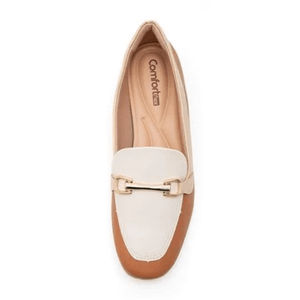 Sapato Comfortflex Casual Feminino Mocassim 2579304-01 Caramelo