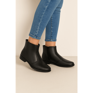 Bota Moleca Cano Curto Feminina Napa 5333.100.27060 Preto