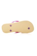 Chinelo-Havaianas-Flores-Juvenil-Menina-Tiras-Metalicas-Bege