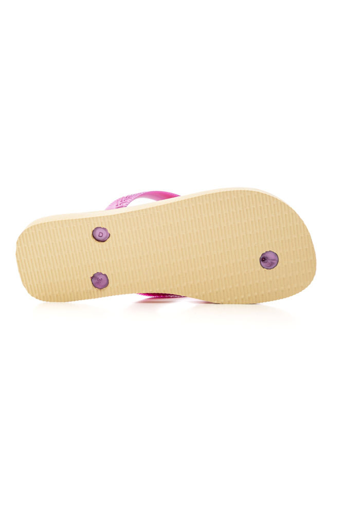 Chinelo-Havaianas-Flores-Juvenil-Menina-Tiras-Metalicas-Bege