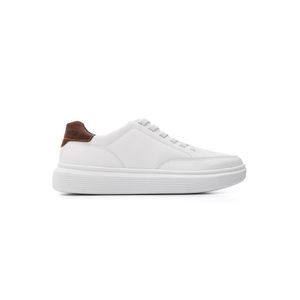 Tênis Pegada Casual Masculino Em Microfibra 172103-01 Branco