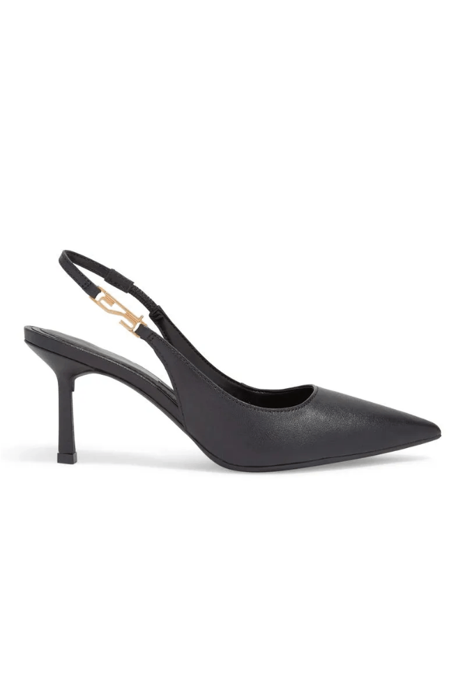 Sapato Santa Lolla Scarpin Slingback Feminino Couro 06d1.49eb.0345 Preto
