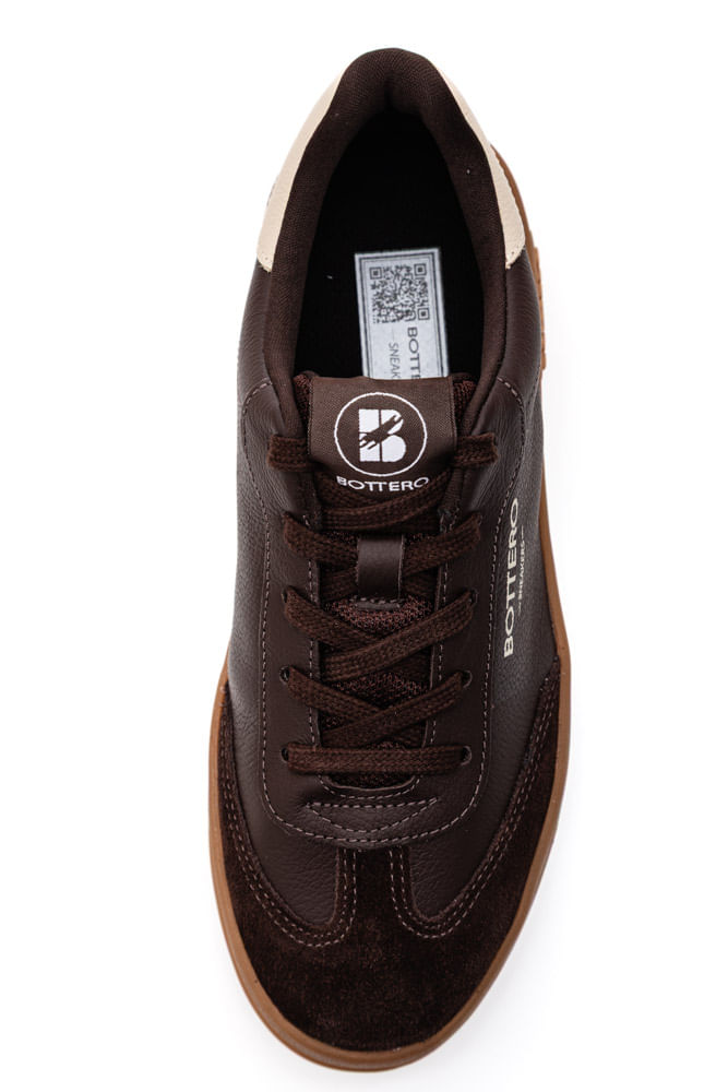 Tenis-Bottero-Em-Couro-Feminino-Casual-Sneakers-364905-Marrom