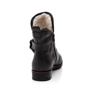 Bota Bottero Cano Baixo Feminina Couro Burnish 361723 Preto