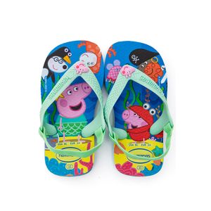 Chinelo Havaianas Bebe Menina Peppa Pig 1056 Azul