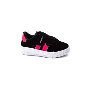 Tênis Via Vip Casual Infantil Menina Velcro Vv2602f Preto