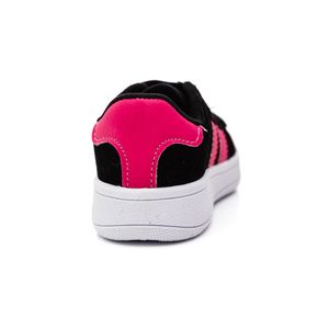 Tênis Via Vip Casual Infantil Menina Velcro Vv2602f Preto