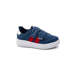 Tênis Via Vip Juvenil Menino Camurça Velcro Vv4511 Marinho
