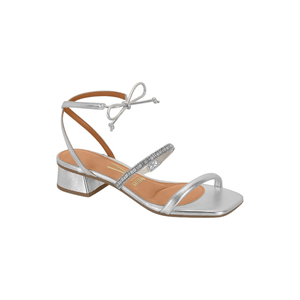 Sandália Vizzano Salto Baixo Feminino Strass 6454.225 Prata
