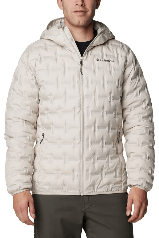 Jaqueta Columbia Down Masculina Delta Ridge Ii Com Capuz Off-White