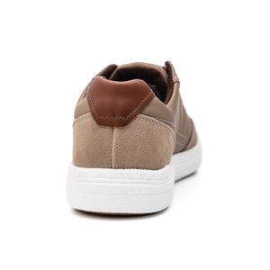 Tênis Casual Pegada Masculino Em Couro 112003-08 Bege
