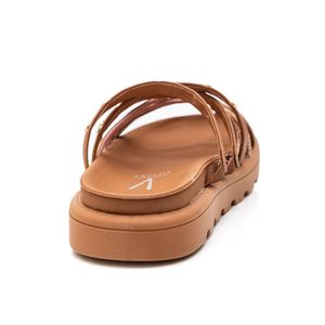 Chinelo Vizzano Rasteiro Feminino Adornos Metálicos 6510.112.27850 Caramelo
