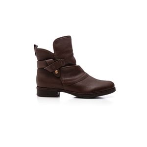 Bota Bottero Cano Baixo Feminina Couro Burnish 361723 Marrom