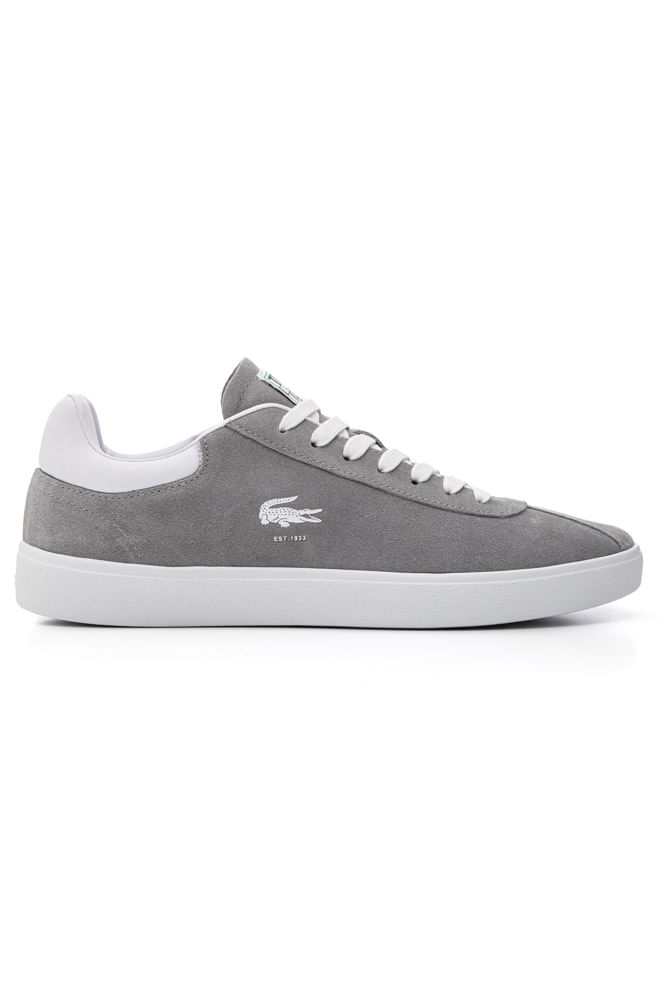 Tenis-Lacoste-Baseshot-Masculino-Camurca-47sma0093br25y-Cinza
