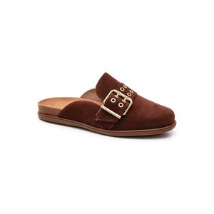 Sapatilha Moleca Mule Feminina Camurça 5826.103 Caramelo
