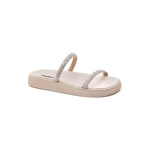 Chinelo Moleca Rasteira Feminino Tira Strass 5469.118.28485 Cinza