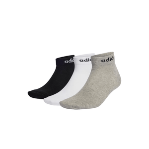 Meias Adidas Finas Linear Ankle 3 Pares Ic1306 Sortido