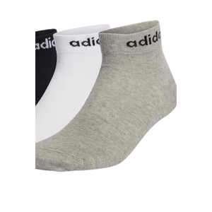 Meias Adidas Finas Linear Ankle 3 Pares Ic1306 Sortido