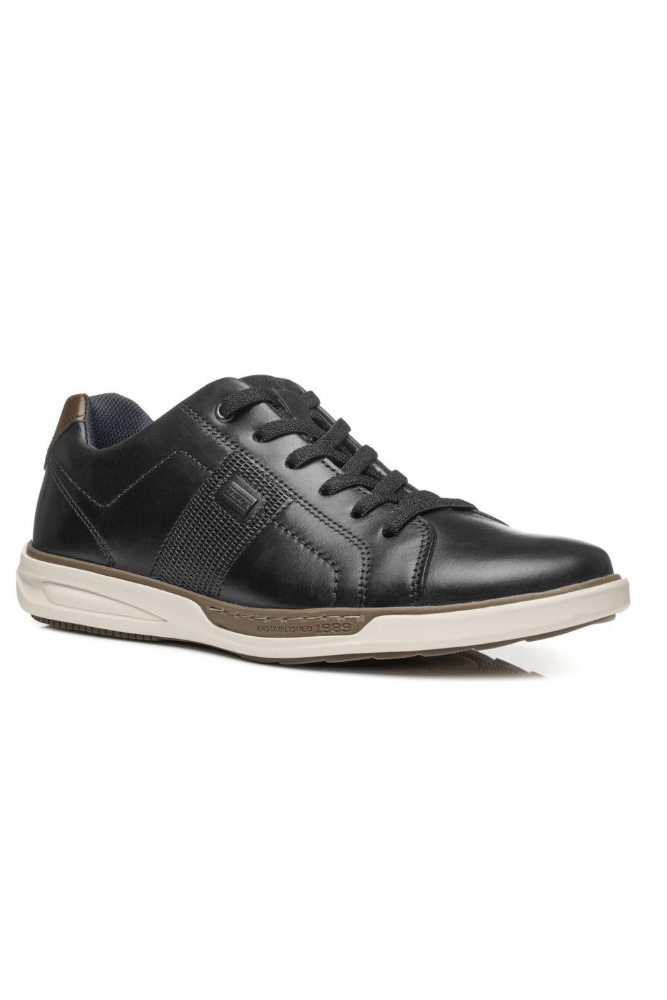 Sapatênis Pegada Casual Masculino Em Couro 111104-05 Preto