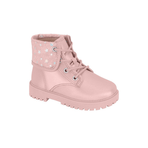 Bota Molekinha Coturno Infantil Menina Cadarço 2126.524 Rosa