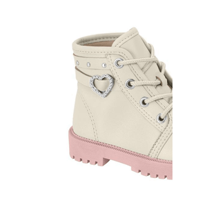 Bota Molekinha Coturno Infantil Menina Cadarço 2126.526.23580 Off-White