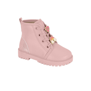 Bota Molekinha Coturno Infantil Menina Cadarço 2126.529 Rosa