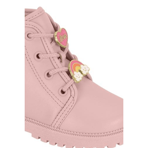 Bota Molekinha Coturno Infantil Menina Cadarço 2126.529 Rosa