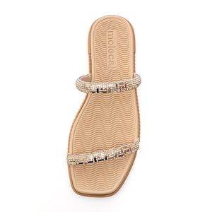 Chinelo Moleca Rasteira Feminina Tiras De Brilho  5494.112 Off-White