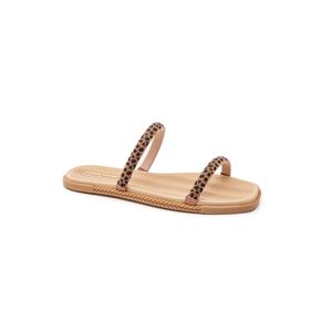 Chinelo Moleca Rasteiro Feminino Strass 5494.112.29701 Nude