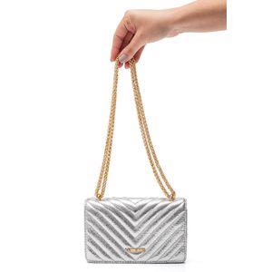 Bolsa Via Marte Tiracolo Feminina B2-526-01 Prata