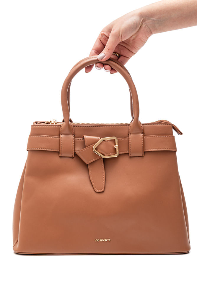 Bolsa Via Marte Tote Bag Feminina Transversal B1-202-01 Marrom