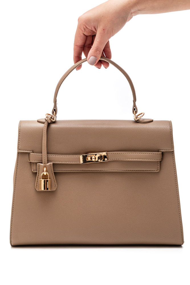 Bolsa Via Marte Tote Bag Feminina Transversal B1-205-01 Bege