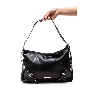 Bolsa Transversal Via Marte Feminina Modelo Hobo B1-165-01 Preto