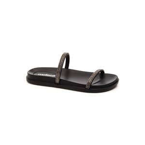 Chinelo Moleca Rasteiro Feminino Strass 5540.101 Preto