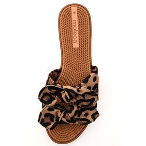 Chinelo Rasteira Feminino Estampa Floral Duplo Laço Moleca 5297.424 Animal Print