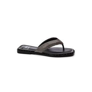 Chinelo Moleca Rasteira Feminino Tira Escamada 5547.101 Preto