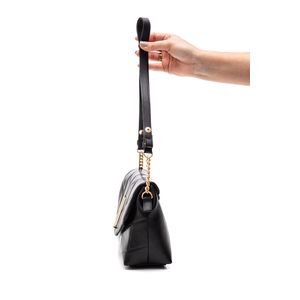 Bolsa Vizzano Transversal Feminina Detalhe Em Corrente 10042.4.2 Preto