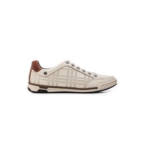 Sapatênis Pegada Casual Masculino Em Couro 119508-02 Off-White