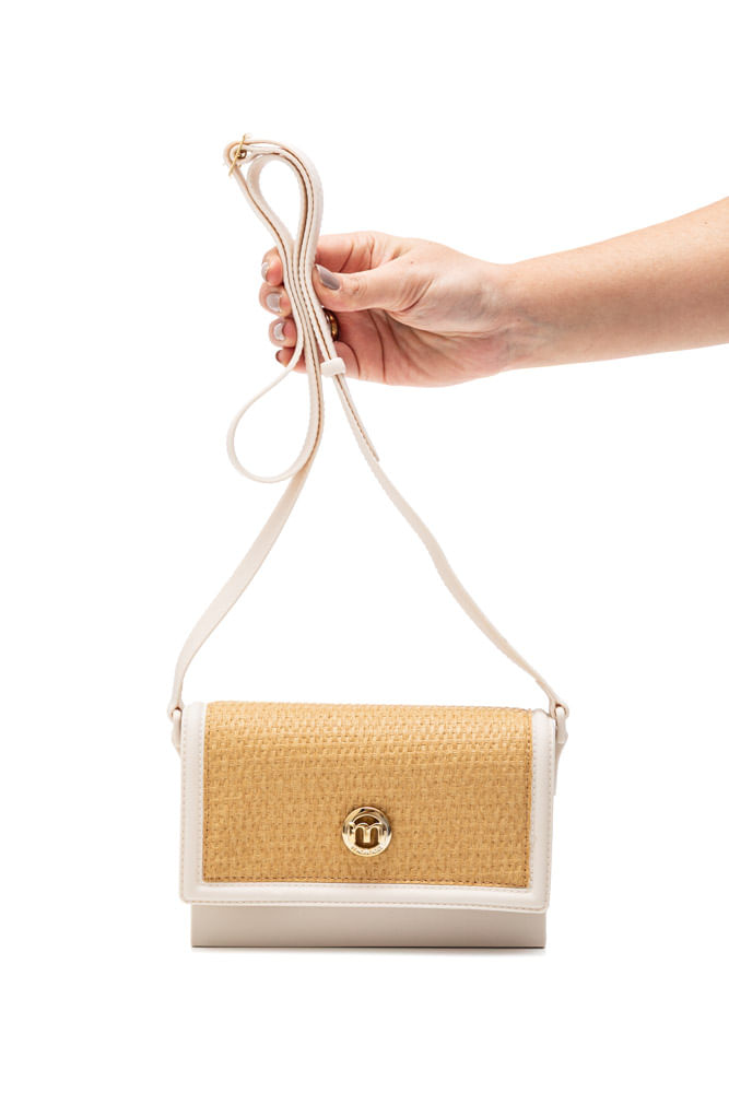Bolsa Moleca Transversal Feminina Alça Ajustável 50057.4.30257 Off-White